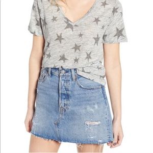 RAILS • linen blend star print Cara tee